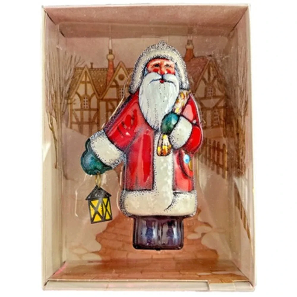 Vintage Hallmark ST. NICHOLAS 1981 Keepsake Ornament Tin Santa Made in Hong Kong